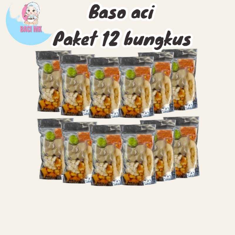 

[PAKET USAHA] BUNDLING 12 BUNGKUS BASO ACI INSTAN MK SNACK