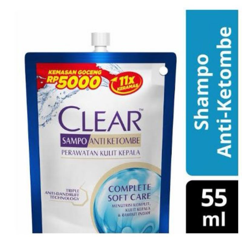 CLEAR SHAMPOO KECIL COMPLETE SOFT CARE 55ML