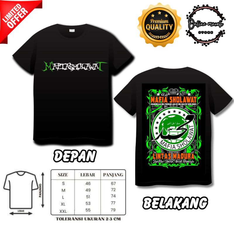 OM STORE- KAOS SYEKHERMANIA/MAFIA SHOLAWAT/KAOS SANTRI/KEREN