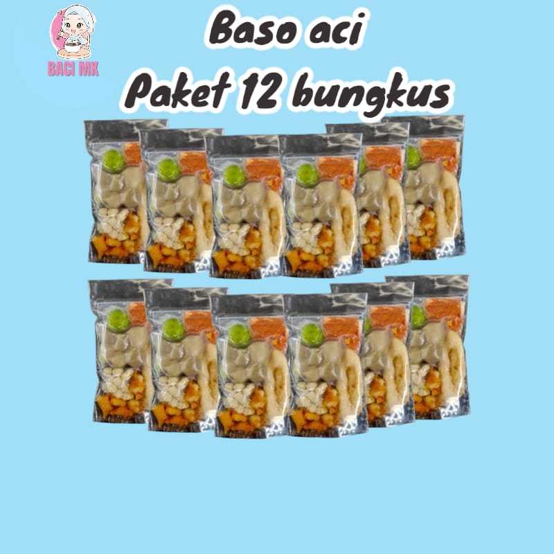 

[PAKET KELUARGA BESAR] MK SNACK BASO ACI INSTAN 12 BUNGKUS ASLI BANDUNG