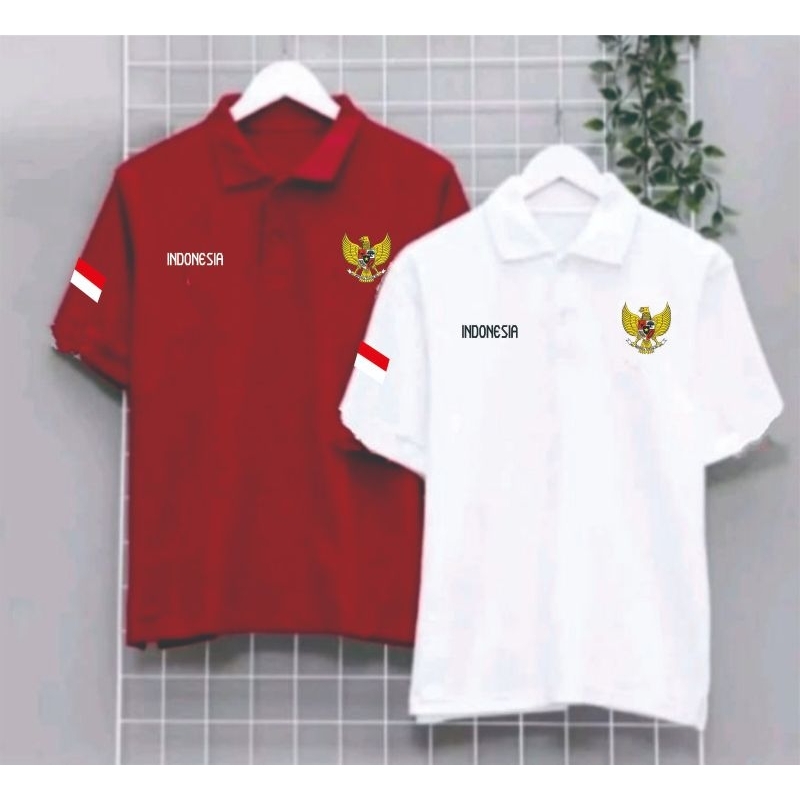 Kaos berkerah, kaos kerah timnas Indonesia terbaru full sablon