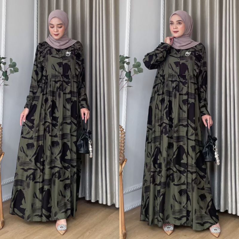 [𝐁𝐲𝐚𝐞𝐞𝐬𝐲𝐚] ABSTRAK DRESS | Gamis Rayon