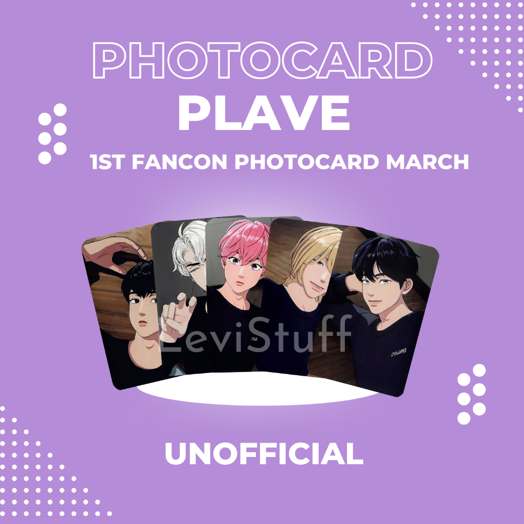 Photocard Plave 1st Fancon Photocard march Unofficial Kpop/ Virtual Idol/ Idol