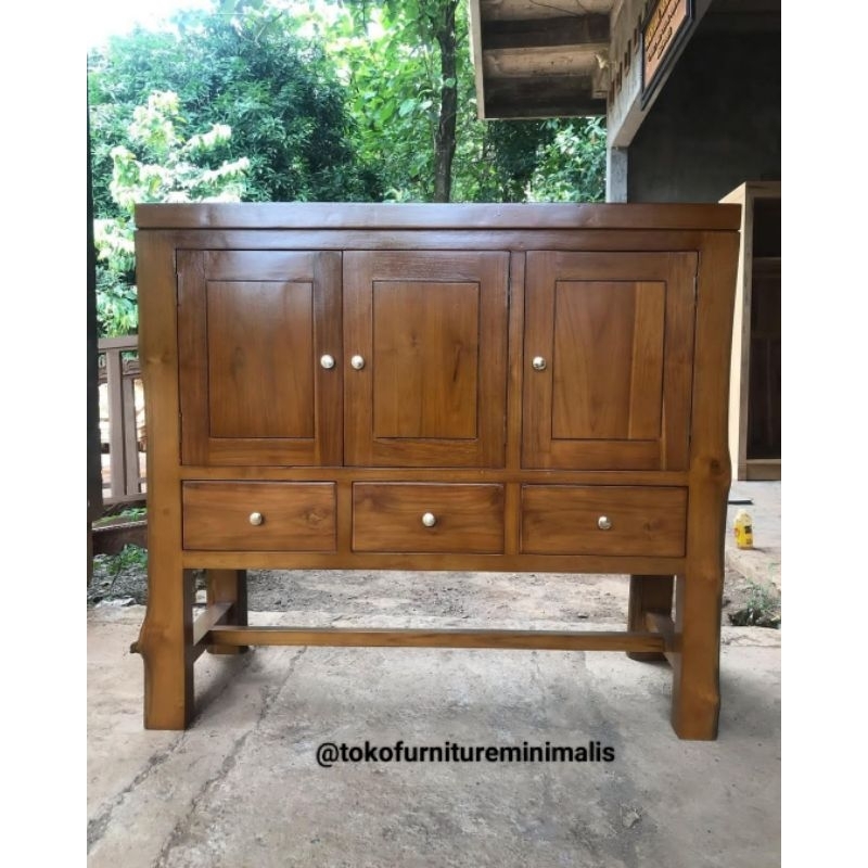bufet minimalis, bufet kayu jati, buffet, bufet modern