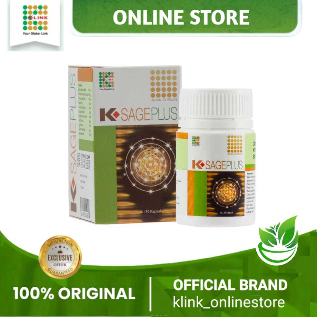 Sage Plus K Link 60 kapsul.K Sage Plus Original K Link.K Link Sage Plus.