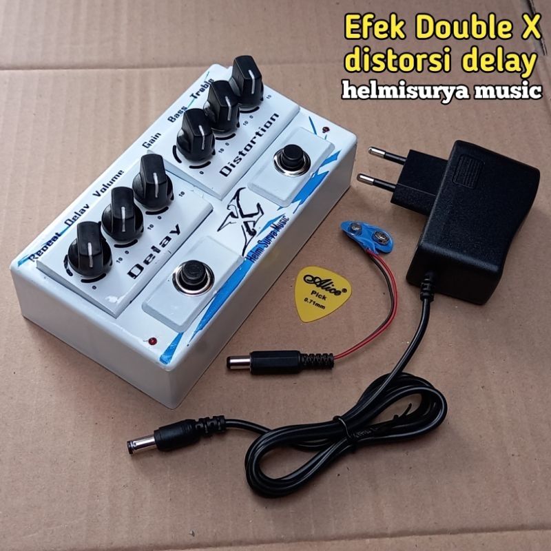 Efek distorsi - efek distorsi delay X double dan Adaptor