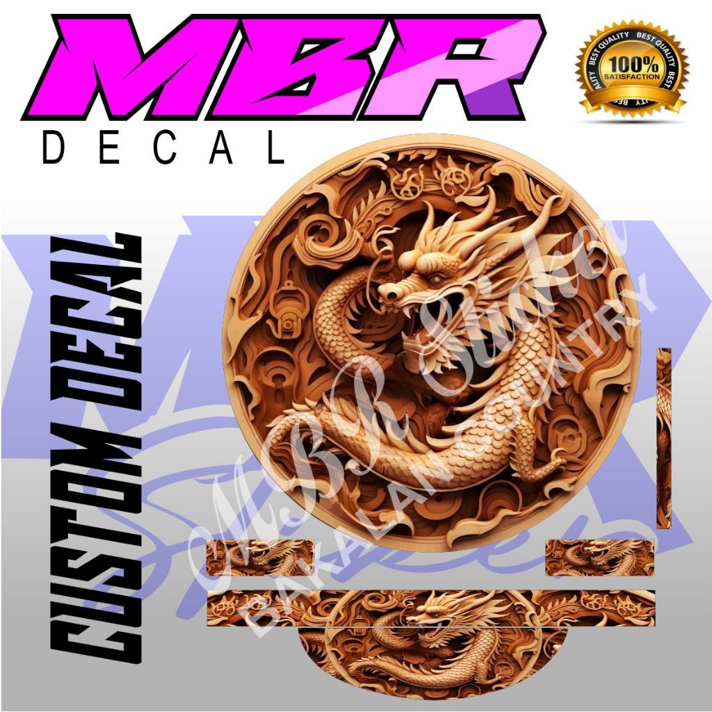 STIKER DECAL TEBOK MURAI STIKER TEBOK MURAI,STIKER DRAGON