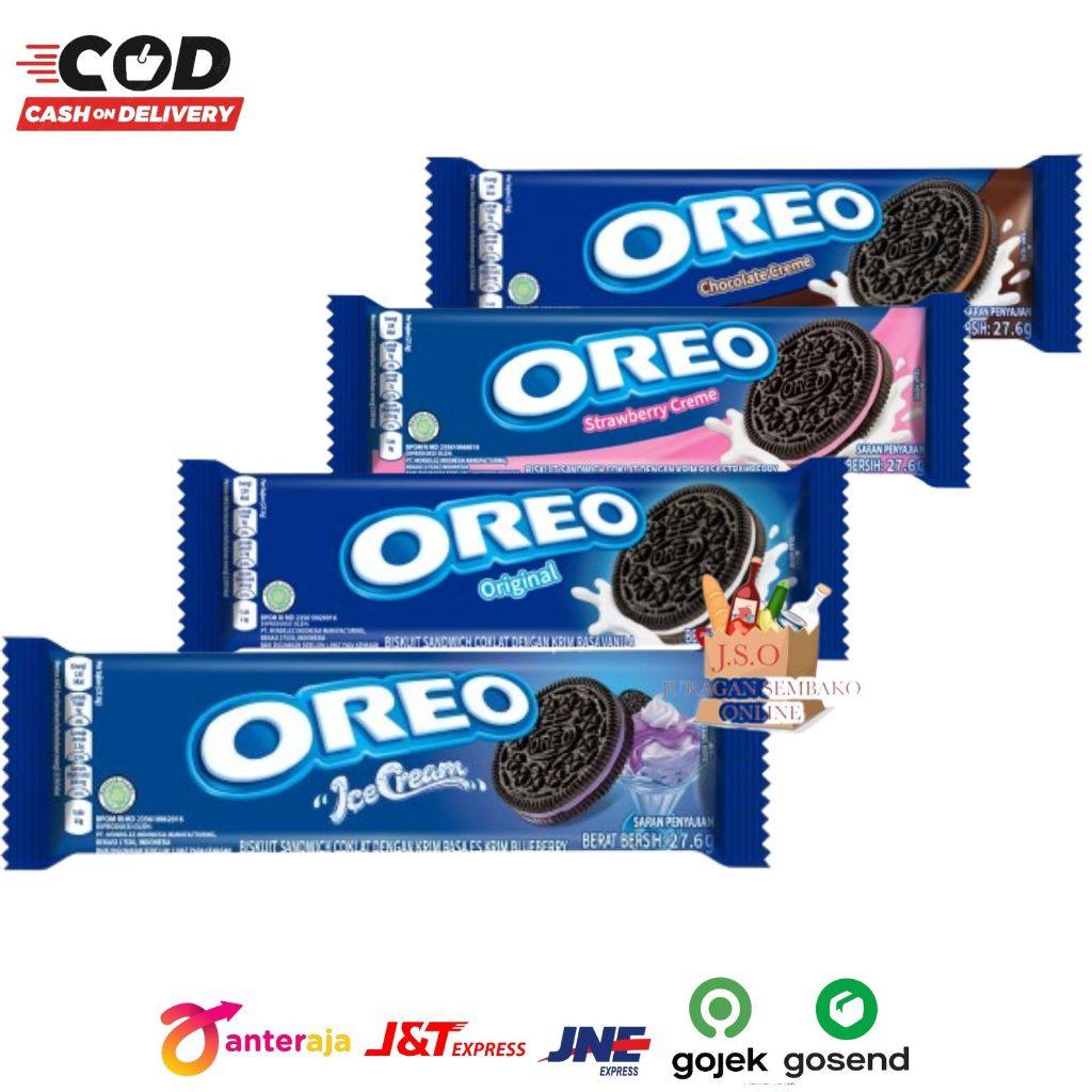 

( JSO) OREO BISKUIT SANDWICH 28GR SNACK JAJANAN ANAK MURAH ALL VARIAN RASA