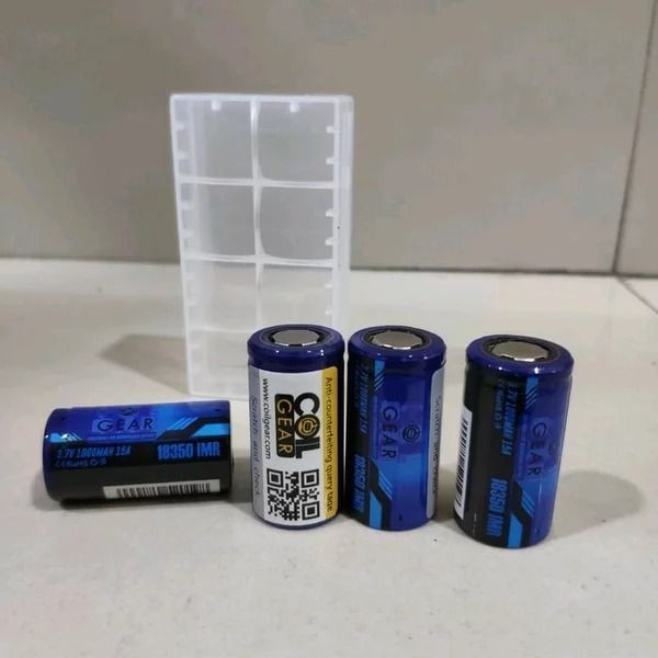 BATERAI COIL GEAR BLUE 18350 1000mAh 15A ORIGINAL AUTHENTIC