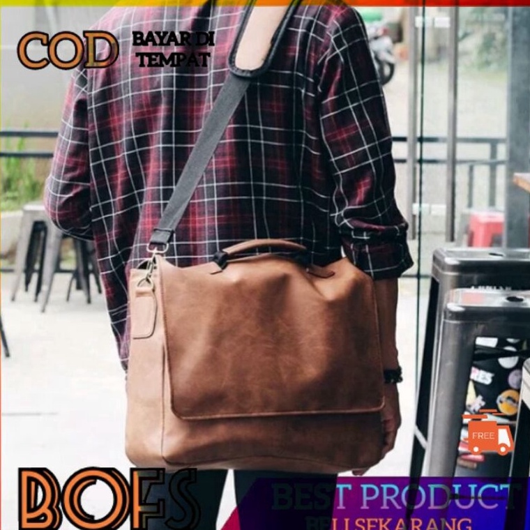 ART M58O Tas Selempang Laptop pria tas Cowok Import Kulit Pria Tas Kerja kantor Kuliah Pria Premium 