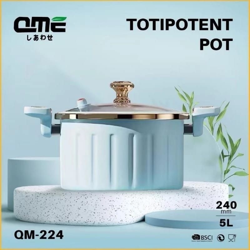 Panci Presto Low Pressure Kapasitas 5 Liter Totipotent Pot 5 Liter QME, Panci Presto Serbaguna.