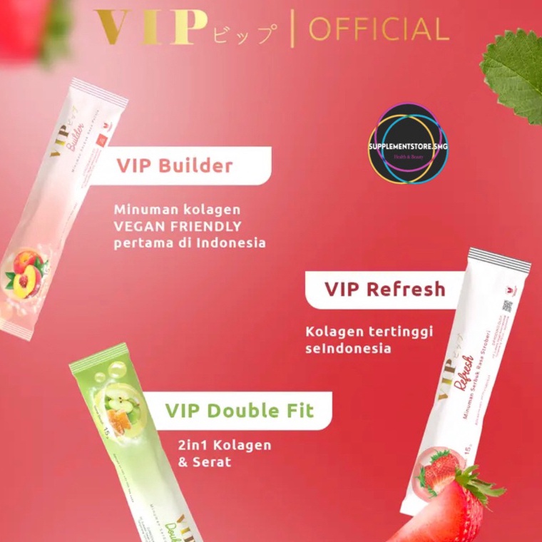 

Harga Oke ECER 1 SACHET VIP Collagen VIP Refresh VIP Builder VIP Doublefit Cocoflim Fiber Kolagen Glowing Kuku Rambut Diet