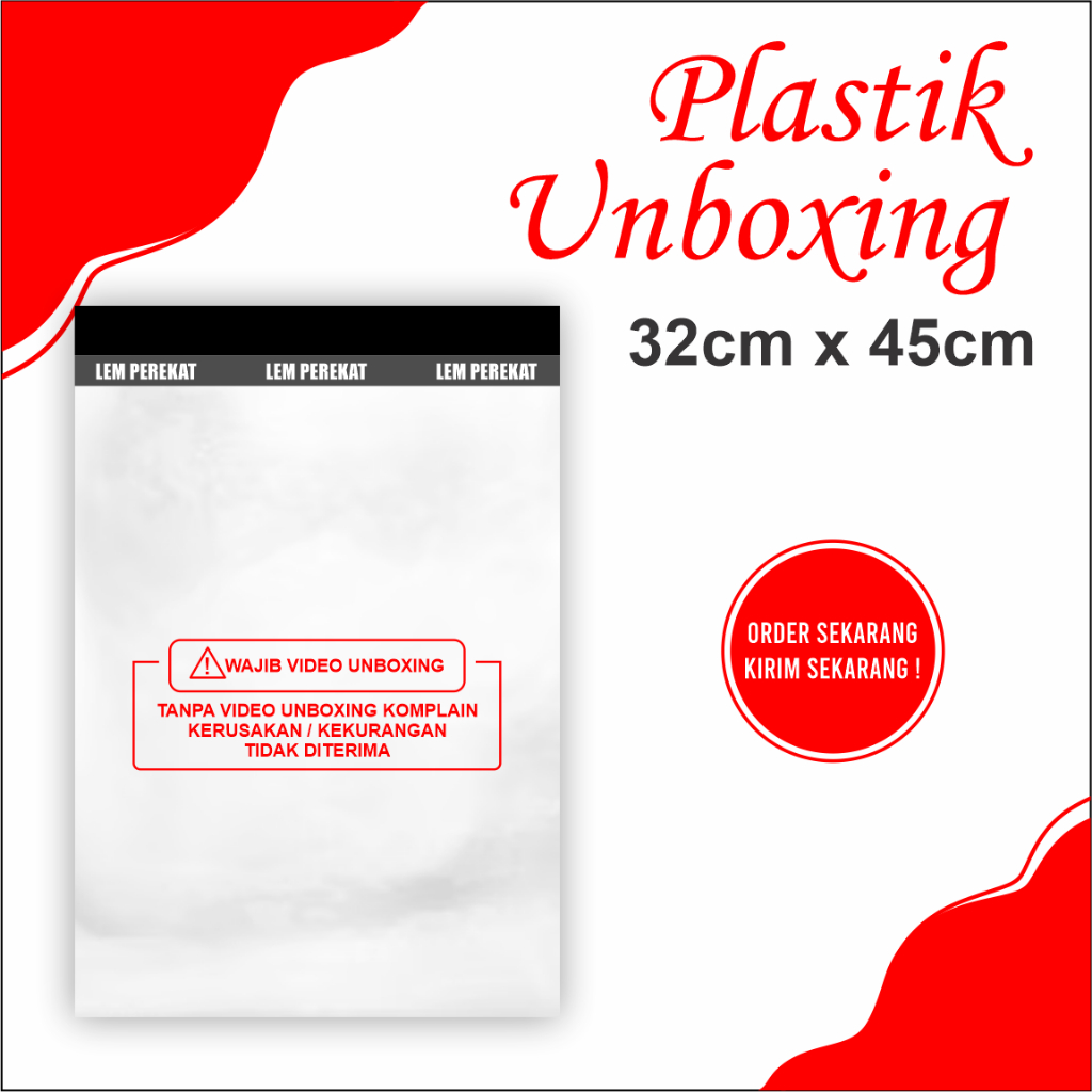 Plastik Unboxing, Plastik Packing, Plastik Kirim, Plastik Polymailer - Size 32cm x 45cm