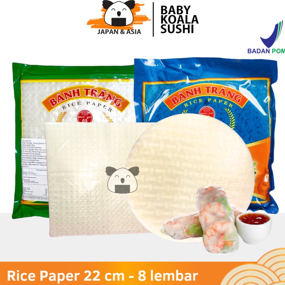 

Terbaru BANH TRANG Vietnam Rice Paper 22 cm 8 s Kulit Lumpia Springroll Import