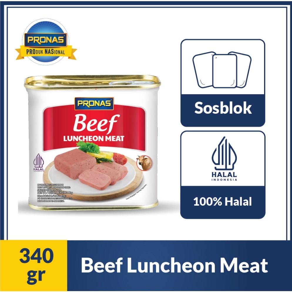 

Super Oke Pronas Luncheon Sapi Daging Blok Serbaguna 34 gr