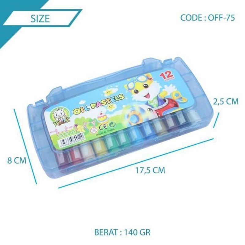 

New Product Potato Cat Crayon 12 Warna Crayon Oil Pastel Mewarna