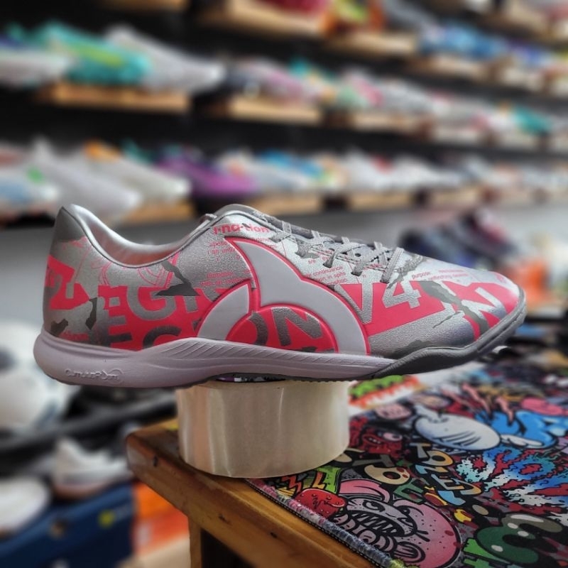 Original Sepatu Futsal Ortuseight Catalyst Legion V4 IN - Silver/Black/Ultra