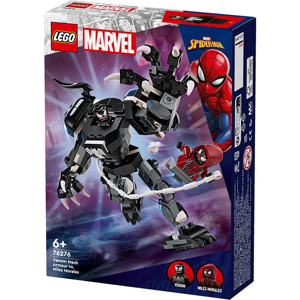 LEGO Marvel Superheroes - 76276 Venom Mech Armor vs Miles Morales Set Building Kid Toy Robot Armour 