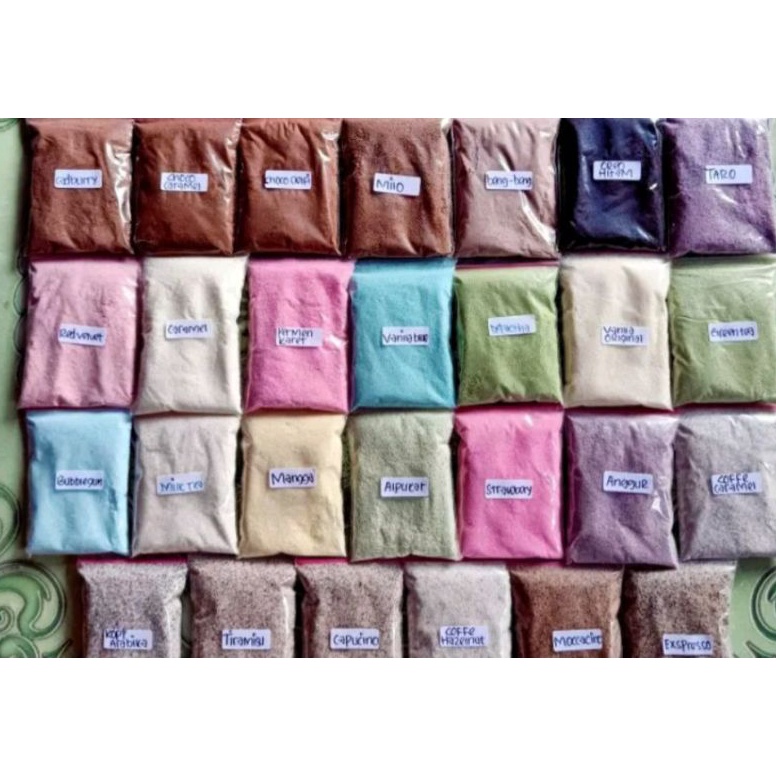 

Bestseller Serbuk Rasa Jambu Blackurent ManggaApelJerukleci dan lemon1 renceng isi 1 pcs
