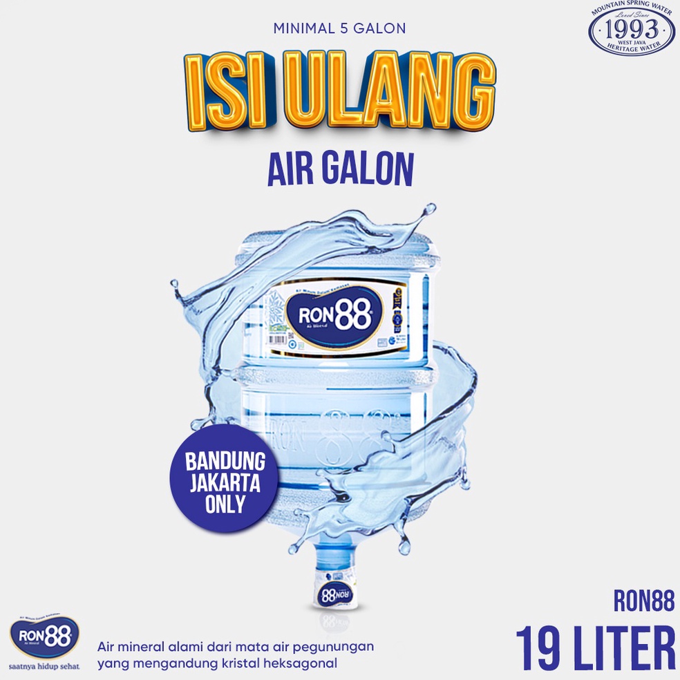 

Harga Khusus Isi Ulang Air Galon Ron88 19 Liter
