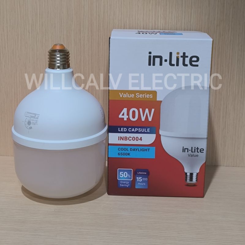 Lampu LED Super terang INLITE In-lite 40W INBC004 putih 6500K E27