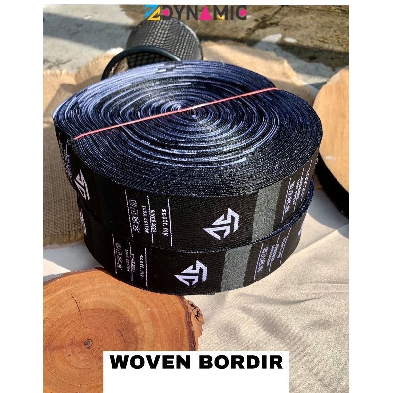 

label woven/label bordir/label pakaian custom minimal 100lusin(1200pcs) free hotcut/potong