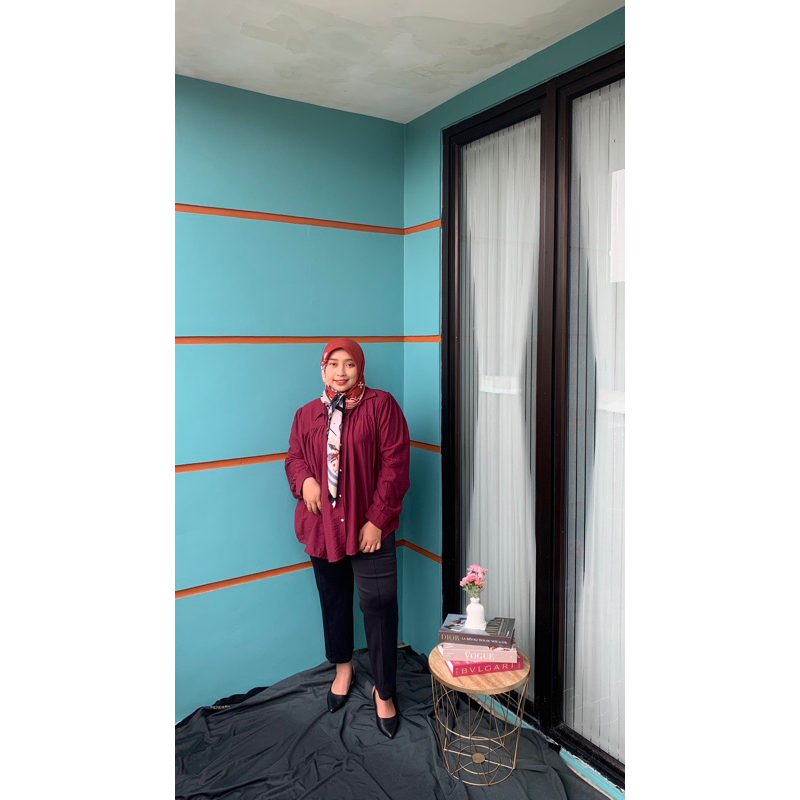 MELICA TOP Maroon - Plusize Woman