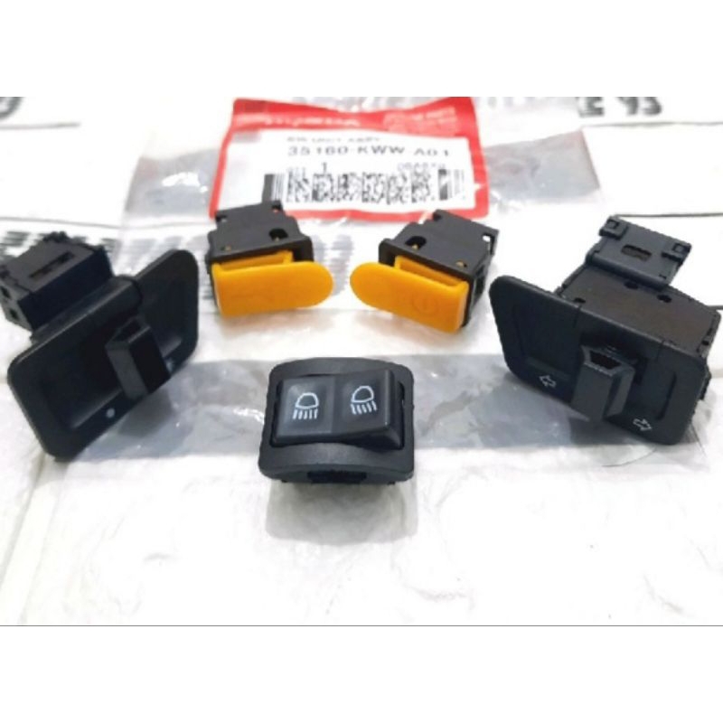 Tombol Saklar Lampu 1 Set Honda Blade revo Supra x 125 spacy Beat karbu Vario 110 Karisma Original