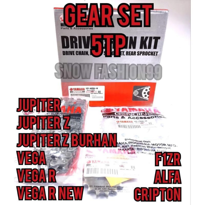 gear set Jupiter z girset Jupiter x burhan vega r 5TP
