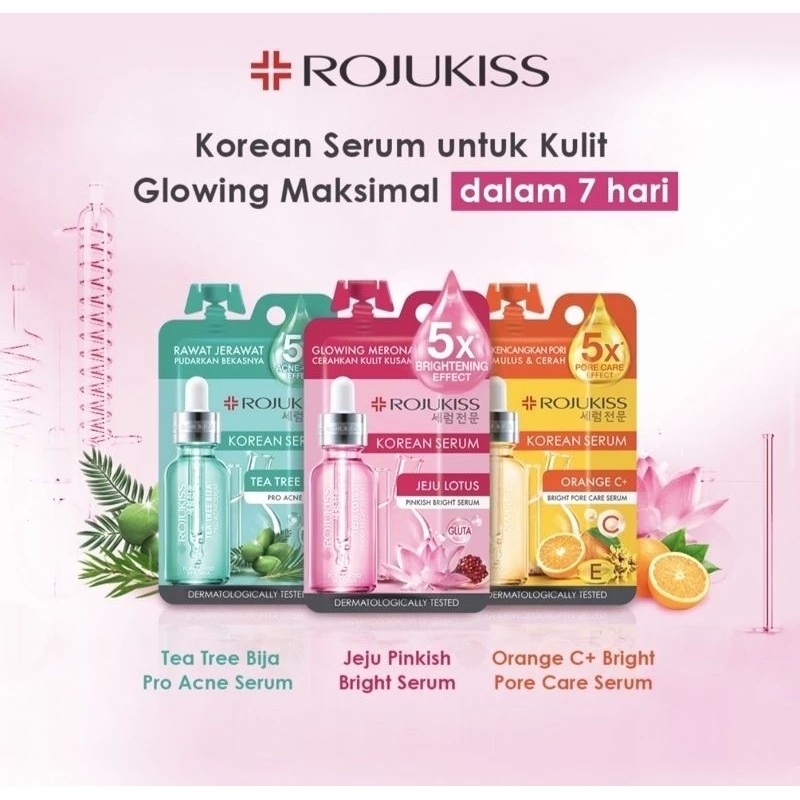 ❀ DM CARE ❀ Rojukiss Korean Serum 8ml | Rojukiss Serum Tea Tree Bija | Rojukiss Serum Jeju Lotus | R