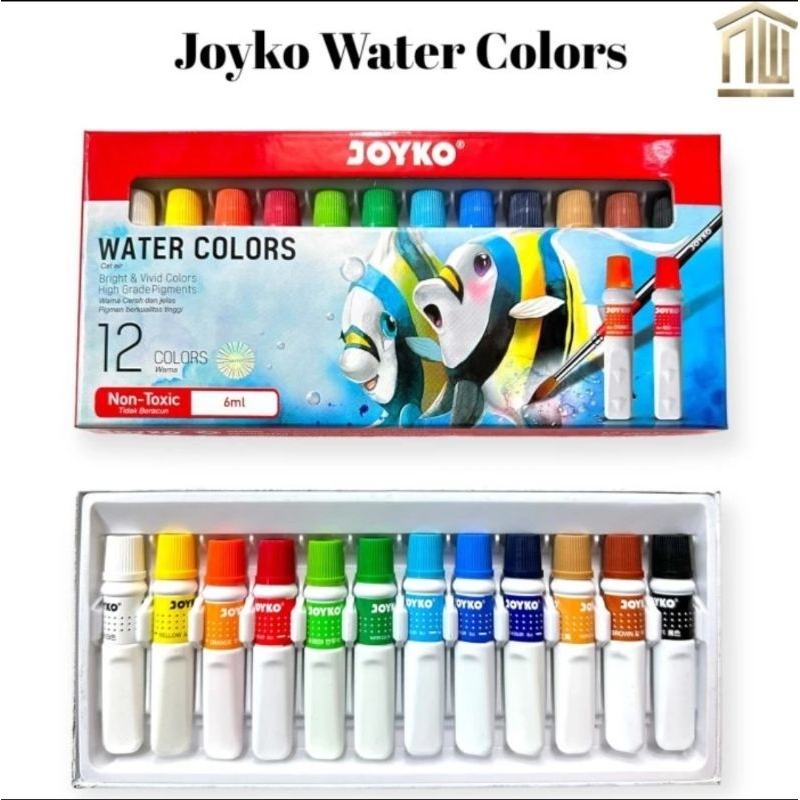 

joyko water colors cat cair 12colors warna biru 12pcs