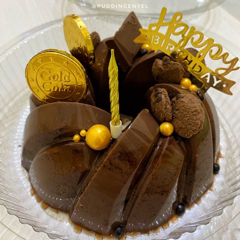 

PUDDING ULANG TAHUN / BIRTHDAY PUDDING / PUDDING DARK CHOCOLATE / PREMIUM MILK PUDDING