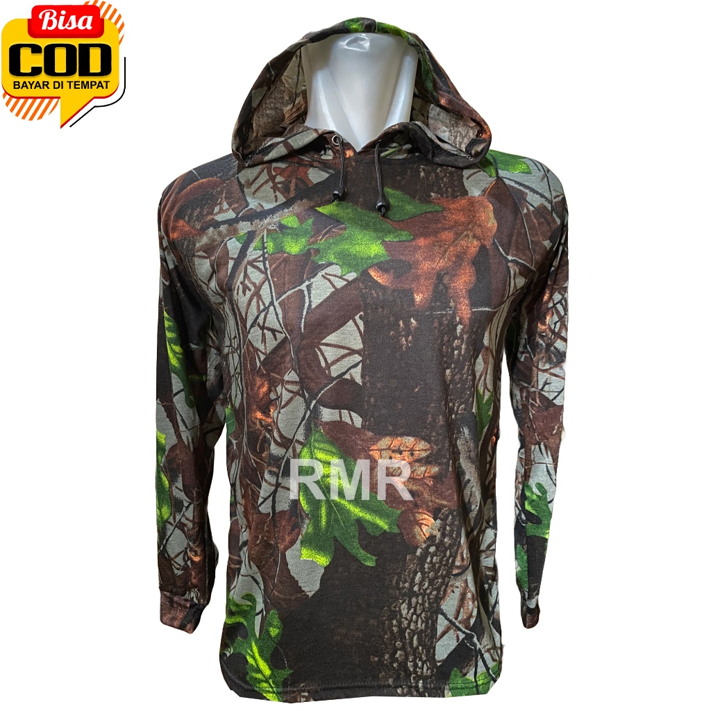 KAOS HOODIE CAMO KAOS BERBURU HOODIE CAMO PERBAKIN
