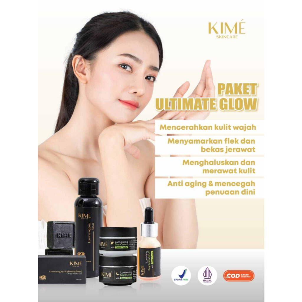 KIME SKINCARE paket glowing 100% original bpom