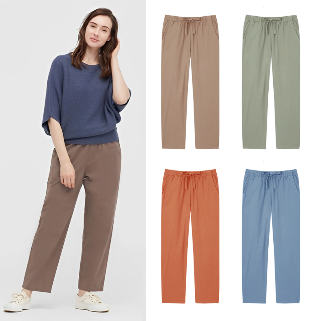 Celana Wanita Kekinian Uniqlo Ankle Pants Relax Panjang