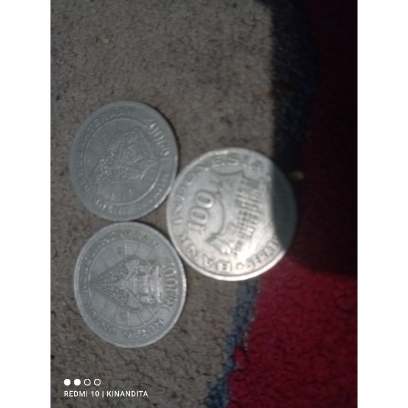 3koin uang kuno 100 gunung