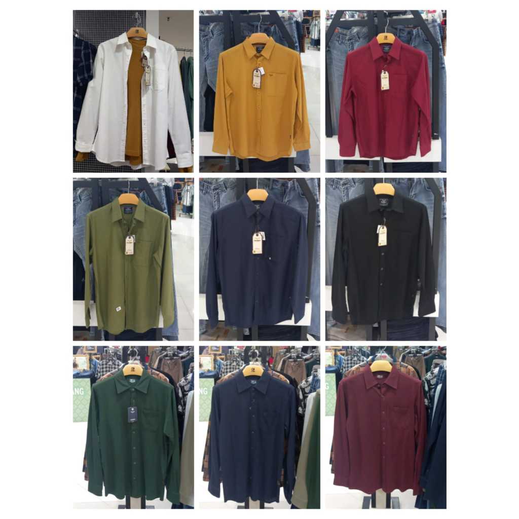 PAKAIAN PRIA KEMEJA POLOS EMBA ORIGINAL SIZE M-XL