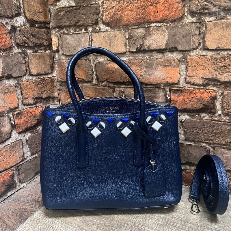 Tas K* Margaux Jeweled Medium Satchel Blazer Blue (New With Tag)