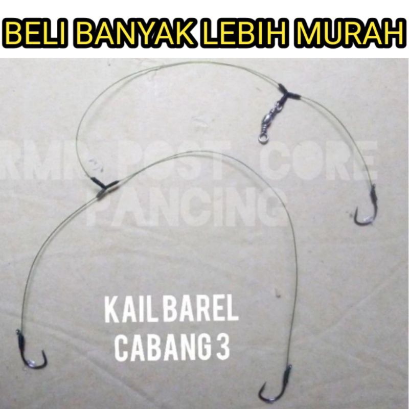 Rangkaian Kail Pancing Cabang 3 + Kili Kili| Untuk Lomba,harian, ikan mas,mujair,lele kode kail 1054