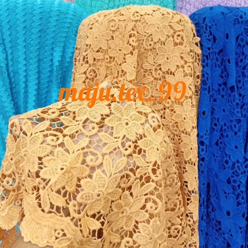 Kain Brokat Prada(Brokat Okki)/0,5 Meter/Lengkap Warna.