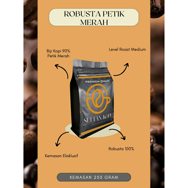 

SULTAN KOPI / Kopi Robusta 250gr Kopi Pati Indonesia Coffe
