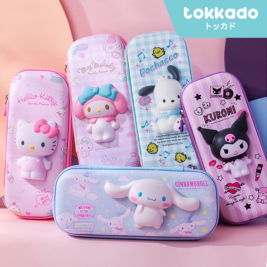 

TOKKADO Sanrio Squishy Pencil Case Original Kotak Pensil Besar Anak Sekolah Lucu