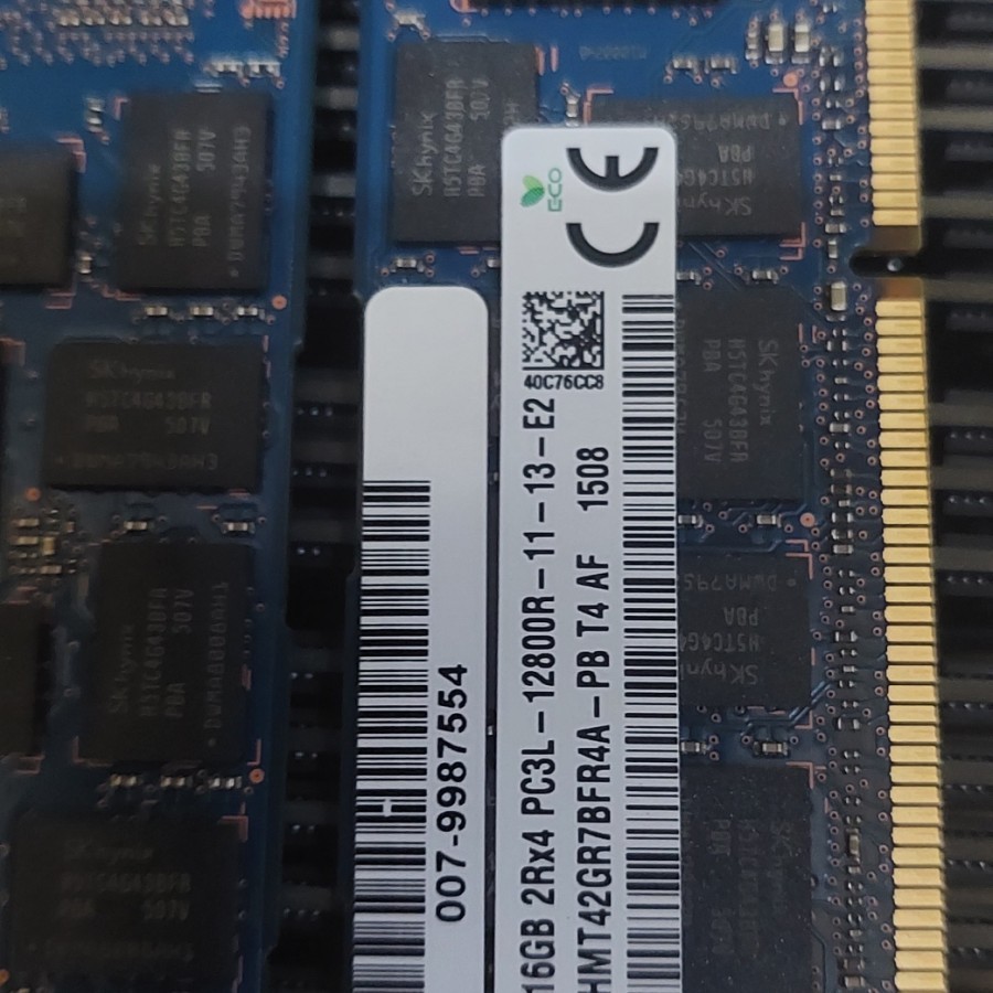 DDR3 16GB RAM SERVER PC12800R PC3L BERGARANSI