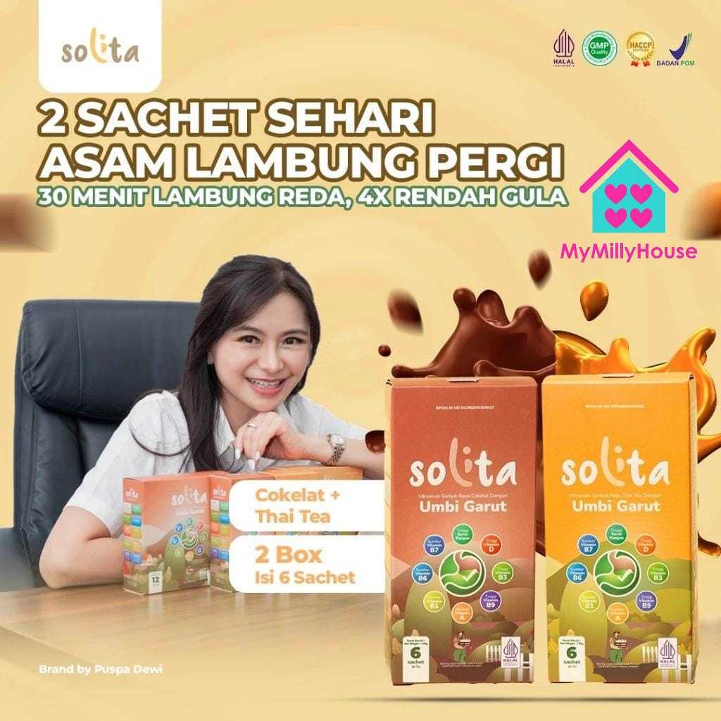 

SOLITA MINUMAN SERBUK UMBI GARUT AMPUH ATASI ASAM LAMBUNG, MAAG, GERD, 4X RENDAH GULA, RASA COKELAT