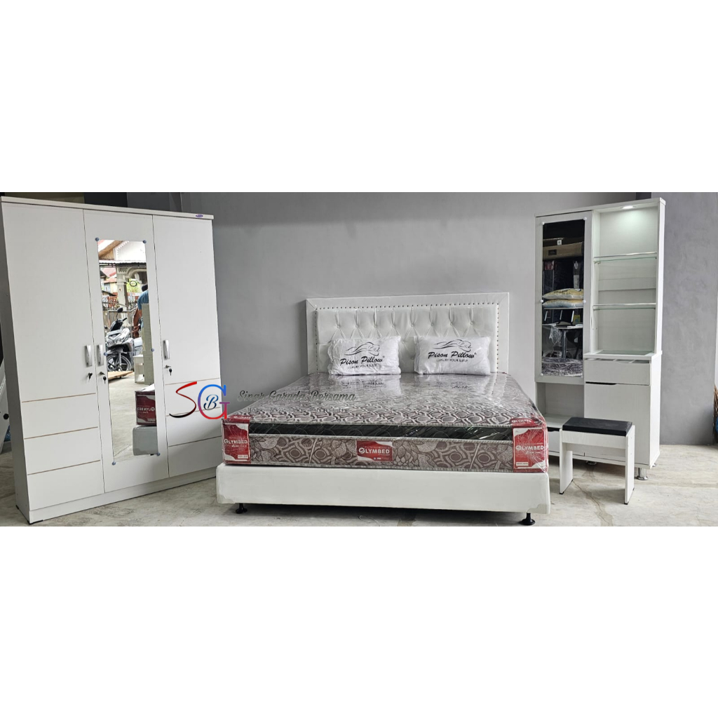 PROMO KAMAR SET MATRAS COKLAT / KAMAR SET PENGANTIN HARGA TERJANGKAU