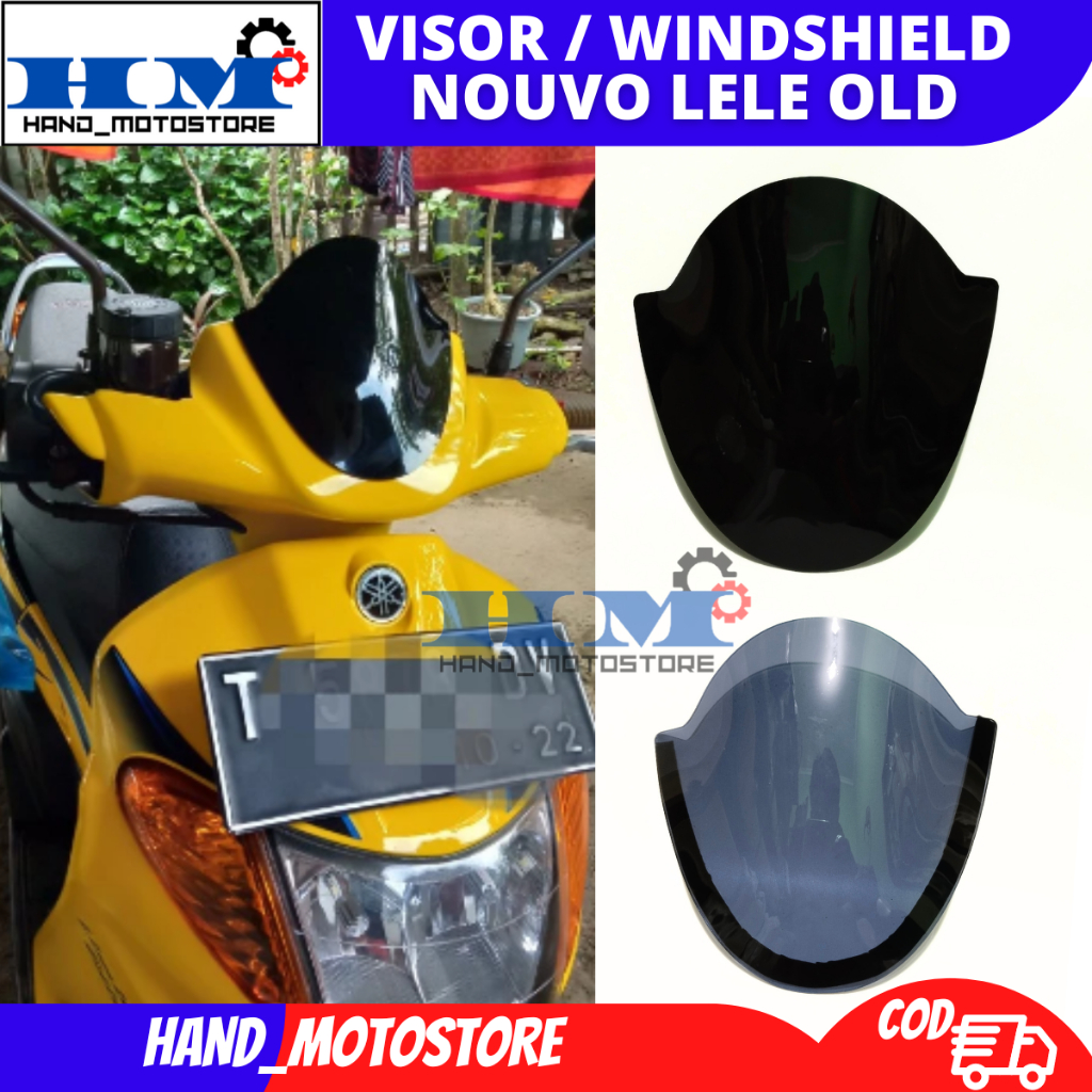 [COD] VISOR NOUVO LELE / WINDSHIELD YAMAHA NOUVO LELE / TOPI SPEEDOMETER NOUVO LELE WARNA HITAM SMOK
