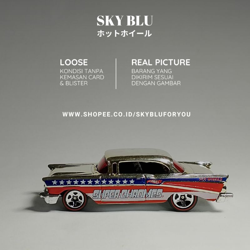 HOT WHEELS 57 CHEVY BEL AIR SUPER CHROME LOOSE
