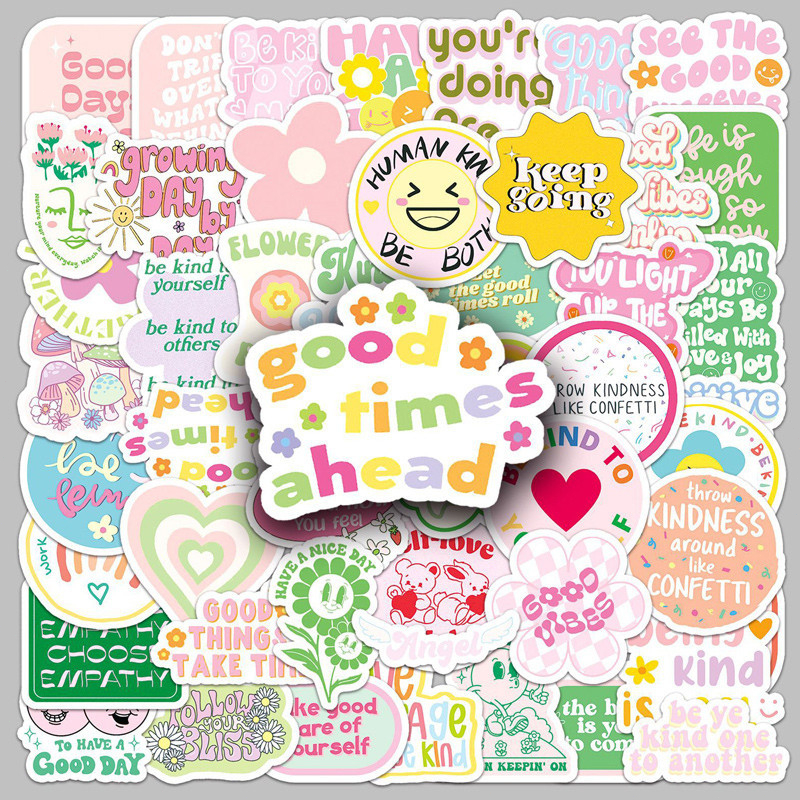 

✨COD 50PCS Stiker Huruf Berwarna-warni Retro Lucu Dekorasi Foto Album Stiker Tahan Air-GS
