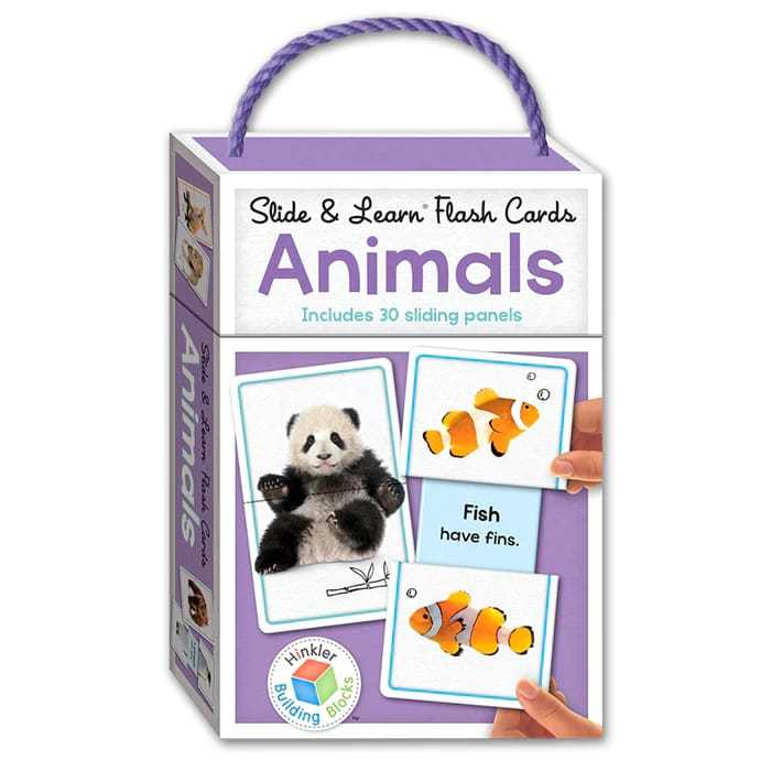 SLIDE & LEARN FLASH CARDS ANIMALS