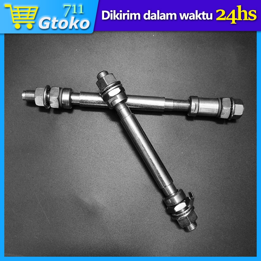 As Bearing Komplit Roda Depan Belakang Sepeda MTB Panjang 15cm / 18cm